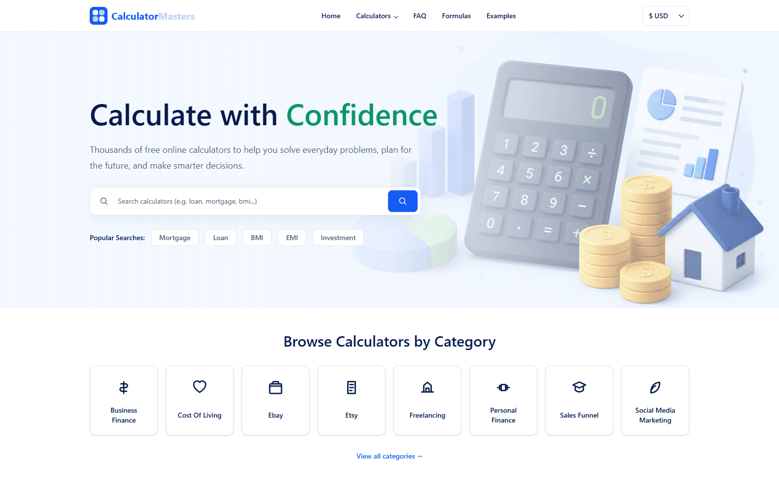 Calculator Masters interface preview