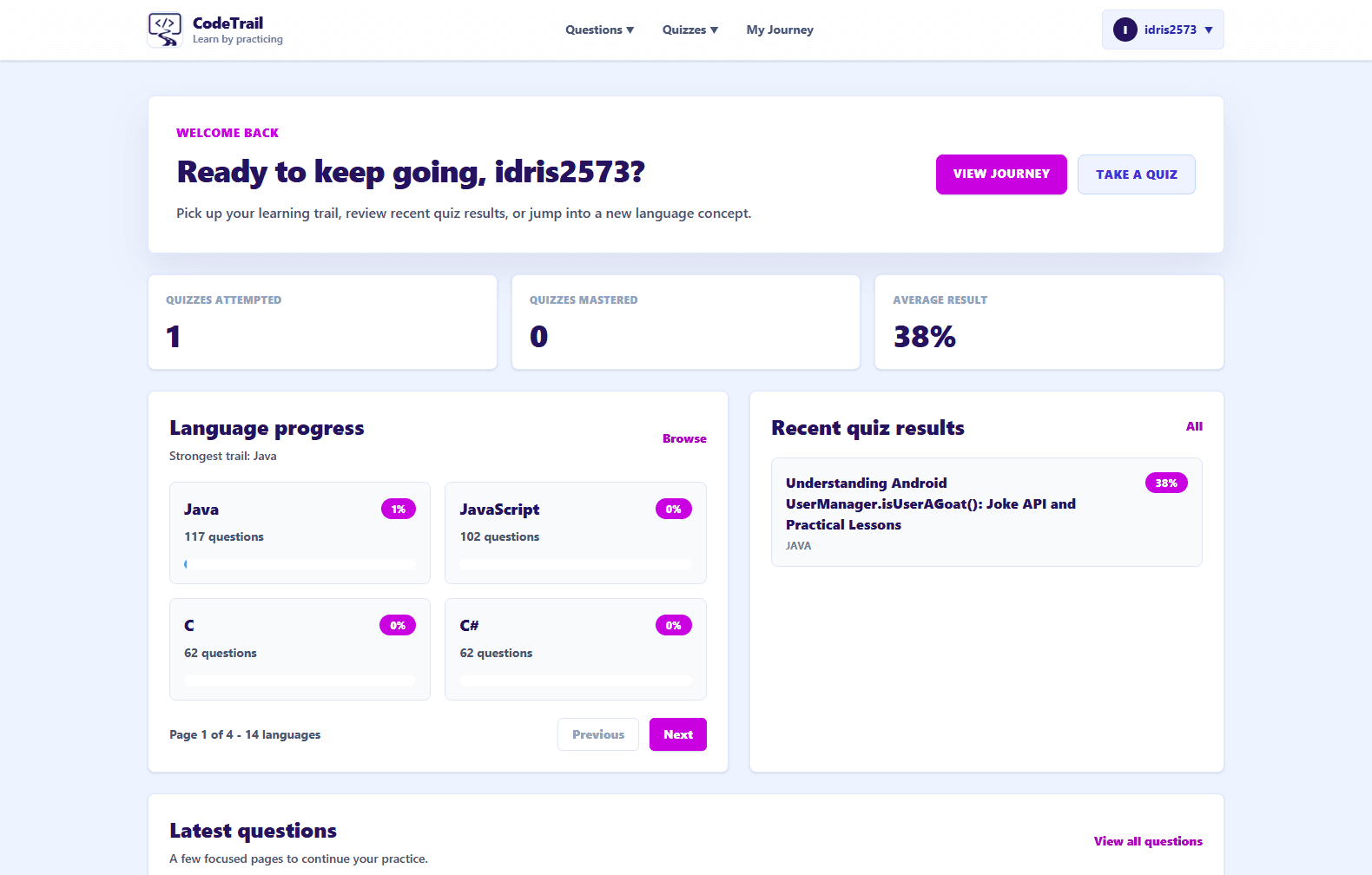 Codetrail interface preview
