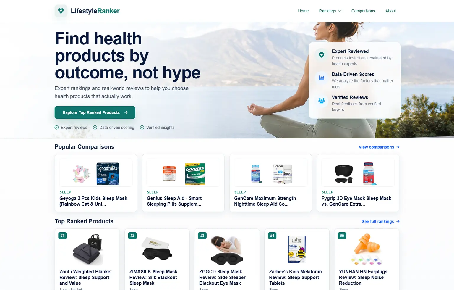 Lifestyle Ranker interface preview